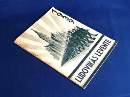 Ludovikás Levente. A M. Kir. Honvéd Ludovika Akadémia Levente-körének évkönyve. XVII. évfolyam. (1939). Budapest, 1939. M. Kir. Honvéd Ludovika Akadémia (Stádium Sajtóvállalat Rt.) 71 + [1] p. + 5 t. (ebből 2 színes). A Ludovika Akadémia tanárai és hallgatói által írt, szövegközti és egész oldalas felvételekkel, rajzokkal gazdagon díszített évkönyv pedagógiai szakcikkeket, hadászati gyakorlatokról és akadémiai ünnepségekről írt beszámolókat tesz közzé. A Ludovika Akadémia az elmúlt tanévben nem csupán a kassai bevonuláson vett részt: 1939. évi hadgyakorlatát is a Felvidék visszatért részein tartotta. Mindkét eseményről gazdag fotóanyag szerepel kötetünkben. Kiadványunk szerepel az Ideiglenes Nemzeti Kormány által 1945-ben betiltott művek jegyzékén. Fűzve, illusztrált, enyhén foltos kiadói borítóban. Jó példány.