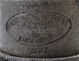 cca 1933 Fail József Alsógalla 2 darab fejazonos sasfejes szódásüveg, minimális ütődésnyomokkal, m: ...