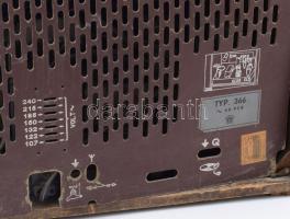 1942-1944 Orion 366 rádió. 4+2 csöves, háromhullámsávos (R-K-H), héthangoltkörös, váltóáramú készülé...