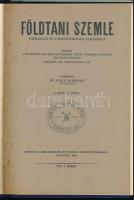 1928 Földtani Szemle. Geológiai és paleontológiai folyóirat. Szerk.: Papp Károly. I. köt. 5. füzet. ...