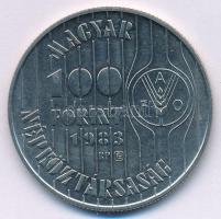 1983. 100Ft Cu-Ni "FAO - Több gabonát a világnak" T:AU Adamo EM72