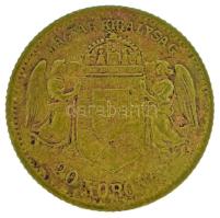 1907KB 20K sárgaréz "Ferenc József" minipénz T:XF, patina