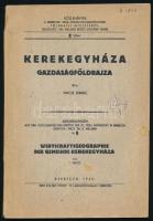 Vincze Ferenc: Kerekegyháza gazdaságföldrajza. Közlemények a Debreceni Tisza István Tudományegyetem Földrajzi Intézetéből. Debrecen, 1942, (Beke Zoltán-ny.), 66+(2) p. Kiadói papírkötés, kissé foltos borítóval, kissé sérült gerinccel, intézményi bélyegzőkkel.