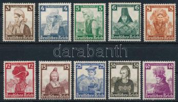 Deutsches Reich 1935 Népviselet sor Mi 588-597 (Mi EUR 200,-)
