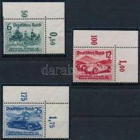 Deutsches Reich 1939 Mi 686-688 ívsarki sor (Mi EUR 110,-)