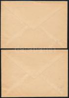 1975 2 db futott boríték díjjegy kivágással bérmentesítve