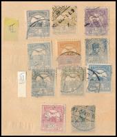 1900-1904 11 db Turul bélyeg (2K hiányzó sarok / missing corner) (12.520)