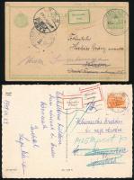 12 db visszakézbesített küldemény: Elköltözött, Meghalt, Megőrzésre, Ismeretlen stb. címkékkel