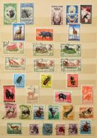 Állat motívum bélyegek az egész világból, 8 lapos, A/4-es berakóban