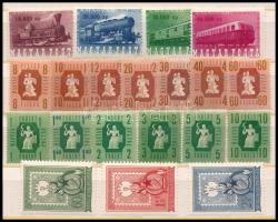 1946-1951 Vasút, Forint-fillér és Bélyegnap sor (11.500)