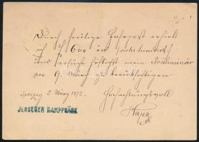 1872 2kr díjjegyes levelezőlap "RITTBERG" (Gudlin 400 p)