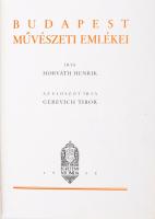 Horváth Henrik: Budapest művészeti emlékei. Gerevich Tibor előszavával. Magyarország művészeti emlékei II. köt. Bp., 1938, Műemlékek Országos Bizottsága (Kir. M. Egyetemi Ny.), 97+(9) p.+ CLX t.+ 5 t. Egészoldalas képekkel gazdagon illusztrálva. Kiadói félbőr-kötés, kissé sérült, foltos, kopott borítóval és gerinccel, ajándékozási bejegyzéssel.