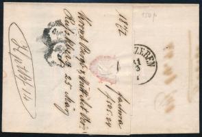 1872 Réznyomat 5kr teljes levélen, kék "RUSZKBERG" bélyegzéssel (Gudlin 200 p)