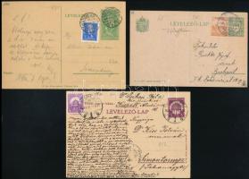 1918-1978 13 db Díjkiegészített díjjegyes küldemény, közte expressz, ajánlott