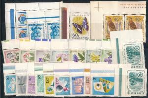 2 db sor és 12 db bélyeg szép ívszéli színes csíkokkal vagy egyéb jelzésekkel