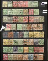 308 db Turul bélyeg olvasható hely-kelet bélyegzéssel, 10 fekete lapos, A/4-es berakó 5 oldalán