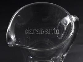 Ólomkristály kancsó, jelzés nélkül, hibátlan, m: 24 cm