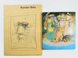 Németh Lajos: Kondor Béla. Bp., 1977, Gondolat, 33 p.+ 24 (színes) t. Kondor Béla műveinek reprodukcióival illusztrálva. Kiadói egészvászon-kötés, sérült kiadói papír védőborítóban. + Kondor Béla. Bp., 1969, Corvina, 2 sztl. lev.+ 11 (reprodukciók) t. Kiadói papírmappában, a mappa kissé sérült, a bevezető szöveget tartalmazó két lap szakadt, hiányos, egy tábla hiányzik, 41x28,5 cm.