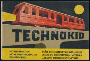cca 1970 Technokid fém építőjáték többnyelvű katalógusa
