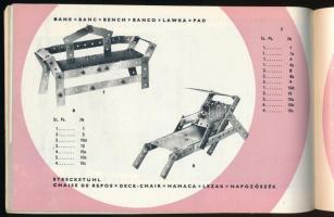 cca 1970 Technokid fém építőjáték többnyelvű katalógusa
