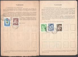 1962-1966 2 db Meghatalmazás nyomtatvány posta bélyegek felhasználásával