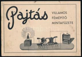 cca 1970 Pajtás villamos fémépítő mintafüzet, 54p