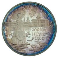 Fritz Mihály (1947-) 1994. "Gróf Festetics György 1765-1819 - Hévíz 1994-95 / 200 éves Hévíz fürdő" ezüstözött fém emlékérem műanyag tokban (42,5mm) T:AU (eredetileg PP), patina