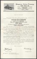 1930 Magyar nóta ünnep - Magyar Cigányzenészek Országos Egyesületének meghívója borítékkal