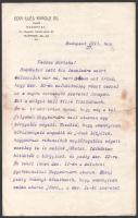 1907 Bp., Edvi Illés Károly (1842-1919) ügyvéd, ügyész, MTA levelező tagjának 2 db gépelt levele