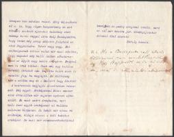 1907 Bp., Edvi Illés Károly (1842-1919) ügyvéd, ügyész, MTA levelező tagjának 2 db gépelt levele