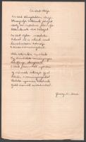 Vegyes régi kézzel írt levelek, közte néhány vers is