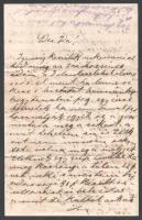 Vegyes régi kézzel írt levelek, közte néhány vers is