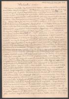 Vegyes régi kézzel írt levelek, közte néhány vers is