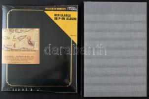 12 lapos levél / FDC berakó (japán gyártású) + 8 db fekete berakólap, oldalanként 9 sorosak