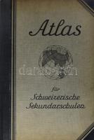 1930 Atlas für Schweizerische Sekundarschulen. Mit Bewilligung der Konferenz der kantonalen Erziehungsdirektoren herausgegeben von der Erziehungsdirektion des Kantons Zürich. Zürich, 1930, Orell Füssli, VIII p.+ 80 (térképek) t. Német nyelven. Kiadói félvászon-kötés, nagyrészt jó állapotban.