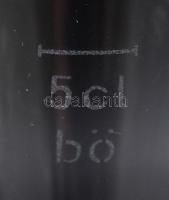 10 darabos kristályüveg pezsgőspohár garnitúra, 5cl, hibátlan, m: 17 cm