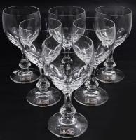 Spiegelau kristály talpas borospohár garnitúra, 6 darab, jelzett, hibátlan, m: 14,5 cm