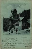 1899 Málnás, Malnas Bai; Herkules fürdő este holdfényben. Adler A. (Brassó-Tusnád) / spa, bathhouse at night in moonlight (EM)