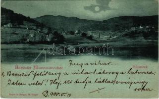 1900 Rónaszék, Rohnen, Costiui (Máramaros); látkép este holdfényben. Mayer és Berger kiadása / general view at night in moonlight (EK)
