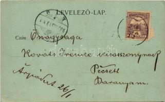 1900 Rónaszék, Rohnen, Costiui (Máramaros); látkép este holdfényben. Mayer és Berger kiadása / gener...