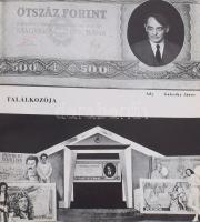 Vidám Színpad Pénz beszél! kiadvány, rajta a színészek aláírásai, Alfonso, Kazal László, Faragó Vera...