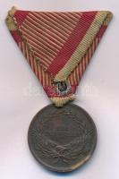 1914. "Bronz Vitézségi Érem" bronz eredeti viseltes mellszalaggal. Szign: Tautenhayn T:XF,...