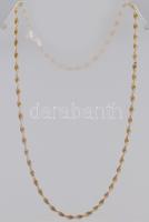 Ezüst(Ag) csavart aranyozott nyaklánc, jelzett, h: 45 cm, nettó: 5,4 g