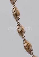 Ezüst(Ag) csavart aranyozott nyaklánc, jelzett, h: 45 cm, nettó: 5,4 g