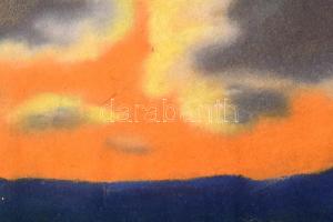 Jelzés nélkül: Balatoni táj. Olaj, vászon, keretben, kis felületi karccal 35x48 cm