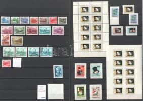 1963-1964 Sorok, blokkok, blokkból kitépett bélyegek 3 db berakólapon (ca. 20.000)