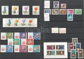 1963-1964 Sorok, blokkok, blokkból kitépett bélyegek 3 db berakólapon (ca. 20.000)