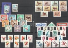 1964-1965 Sorok, blokkok, blokkból kitépett bélyegek 3 db berakólapon (ca. 20.000)