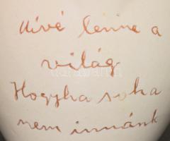 Karcagi miskakancsó, jelzett, hibátlan, m: 20,5 cm