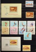 1965-1967 Sorok, blokkok, blokkból kitépett bélyegek 7 db berakólapon (ca. 20.000)